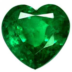 Szmaragd 1,68 ct, zielony, szlif serce