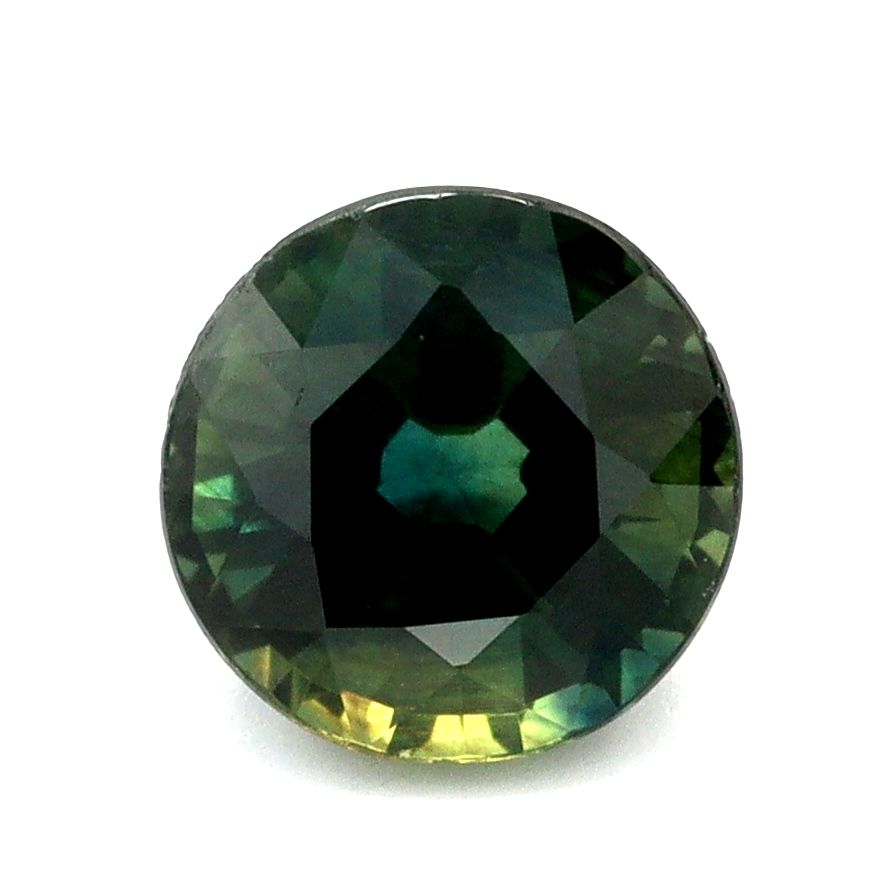 Szafir 1,06 ct, zielony, szlif okrągły