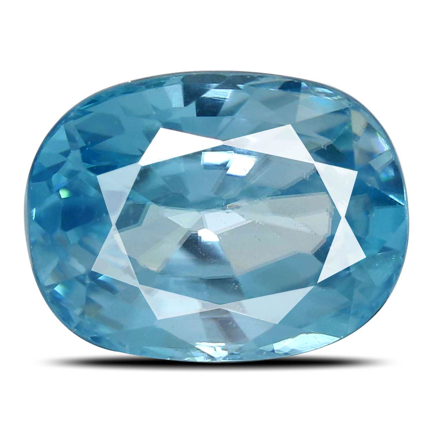 ZIRCON FACETED 4.5ct BLUE MI CAMBODIA NONE