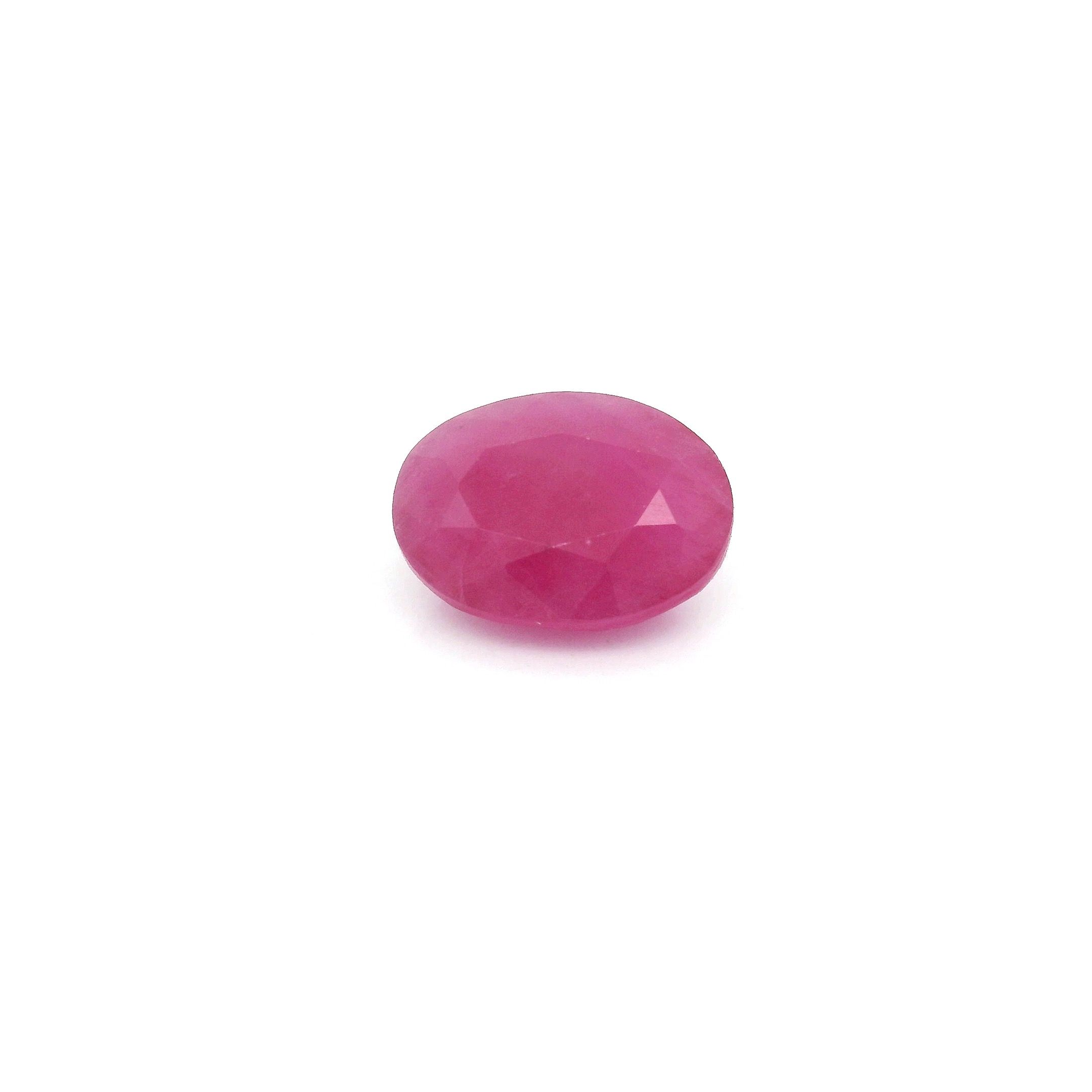 RUBY FACETED 1.56ct RED Medium Intense MI KENYA HEATED