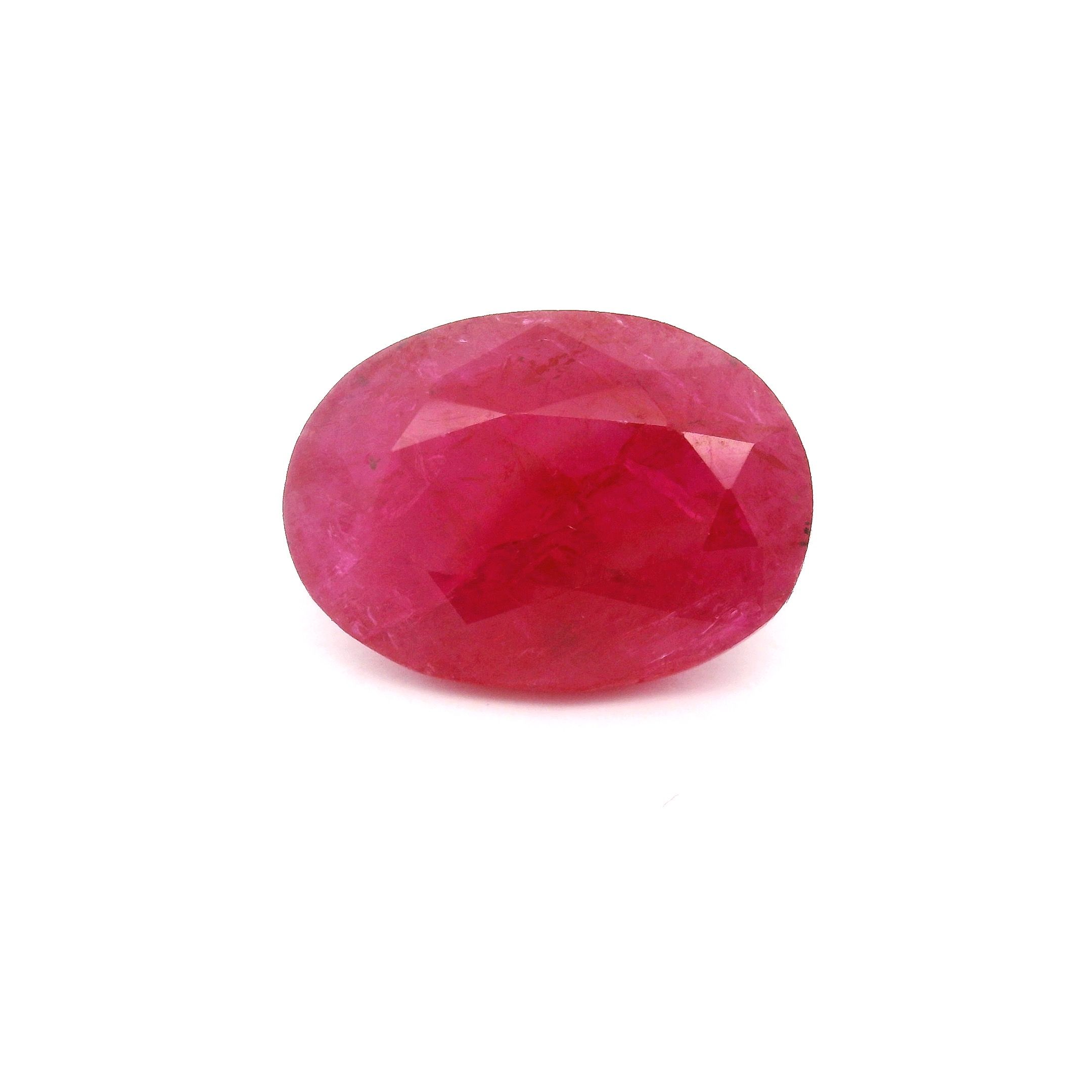 RUBY FACETED 4.83ct RED Medium Intense MI MOZAMBIQUE HEATED