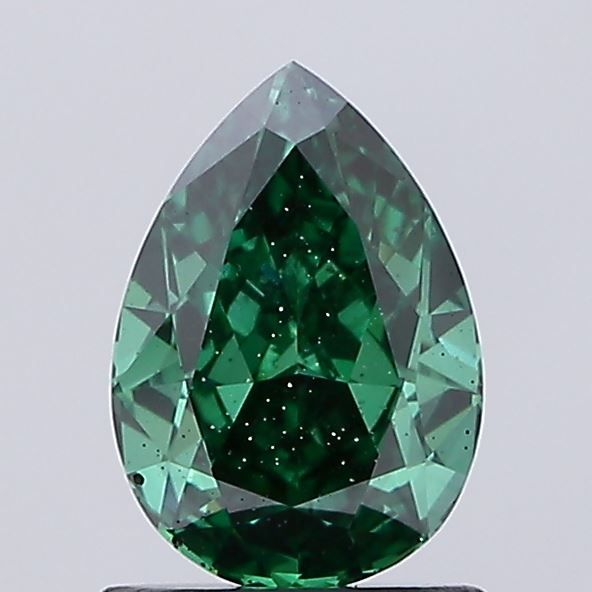 1.14 CT Fancy Vivid Green PEAR