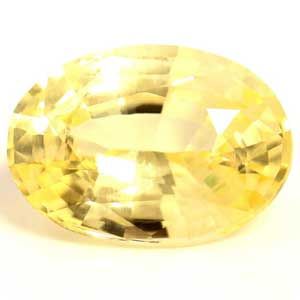 Szafir 1,63 ct, żółty, szlif owalny