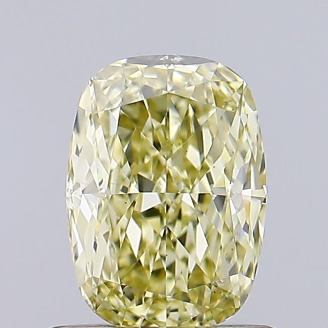 0.71 CT Fancy Intense Yellow CUSHION BRILLIANT