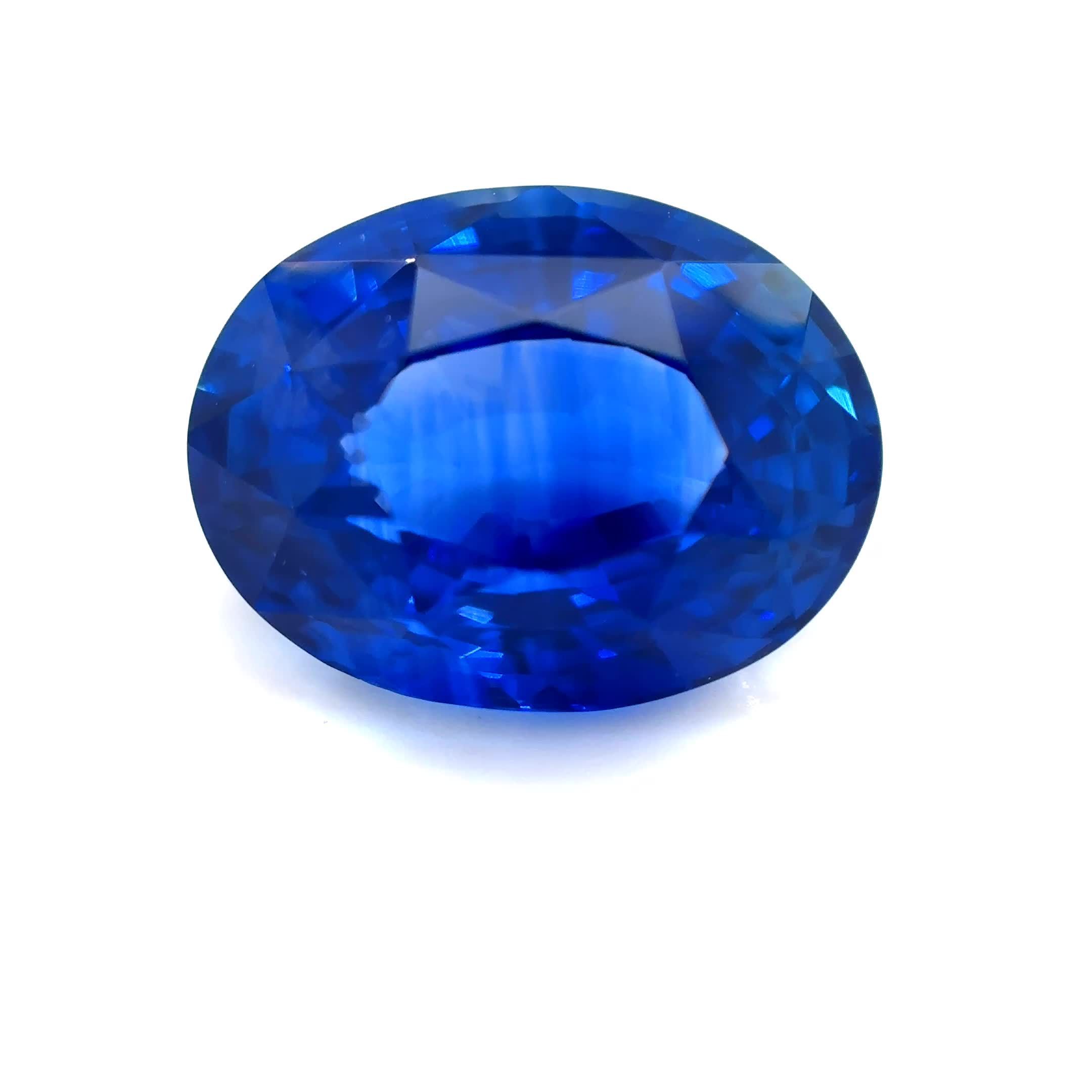 Szafir 6,62 ct, niebieski, szlif owalny
