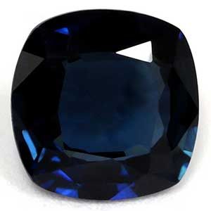 Szafir 1,31 ct, niebieski, szlif cushion