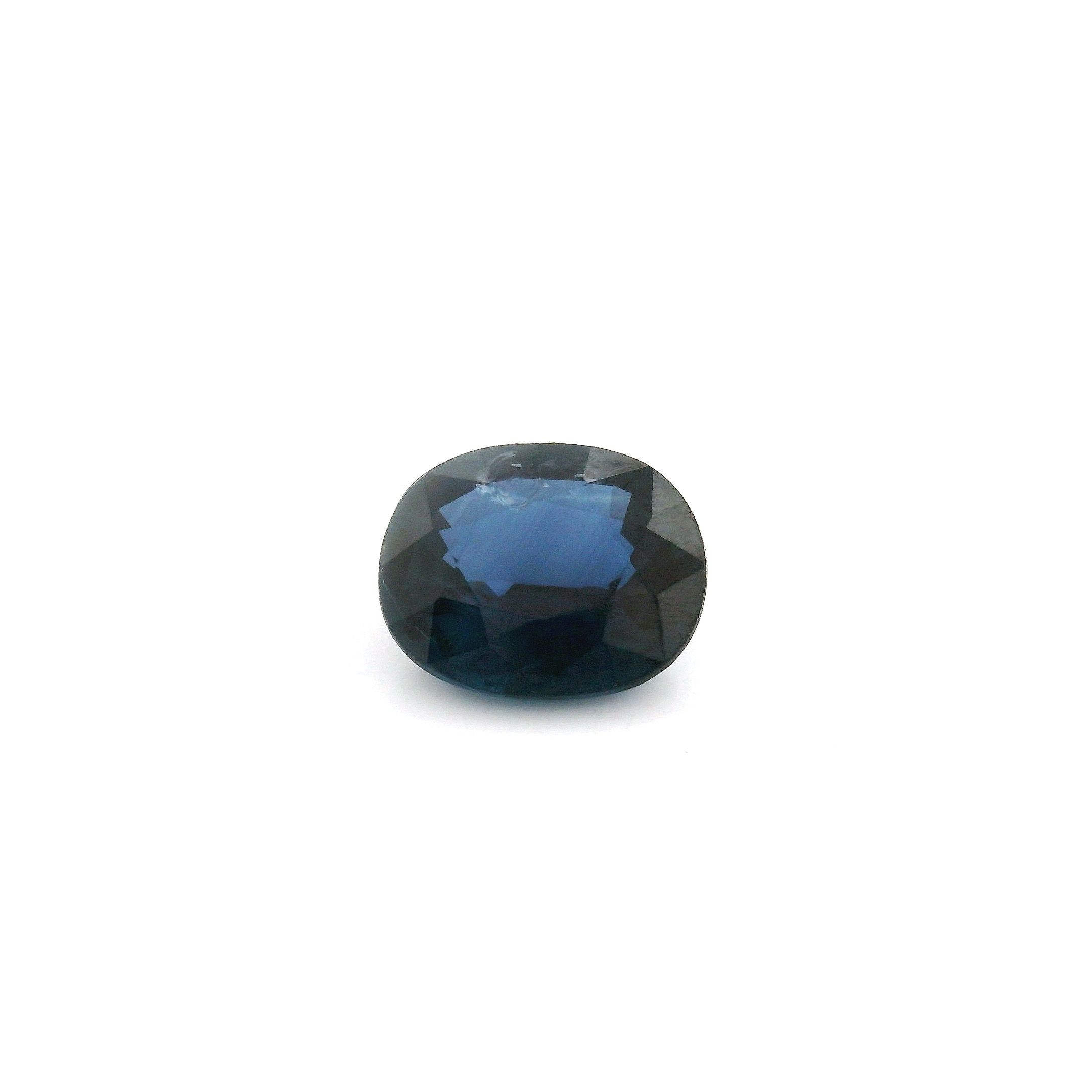 Szafir 1,61 ct, niebieski, szlif owalny
