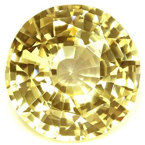 Szafir 1,59 ct, żółty, szlif okrągły
