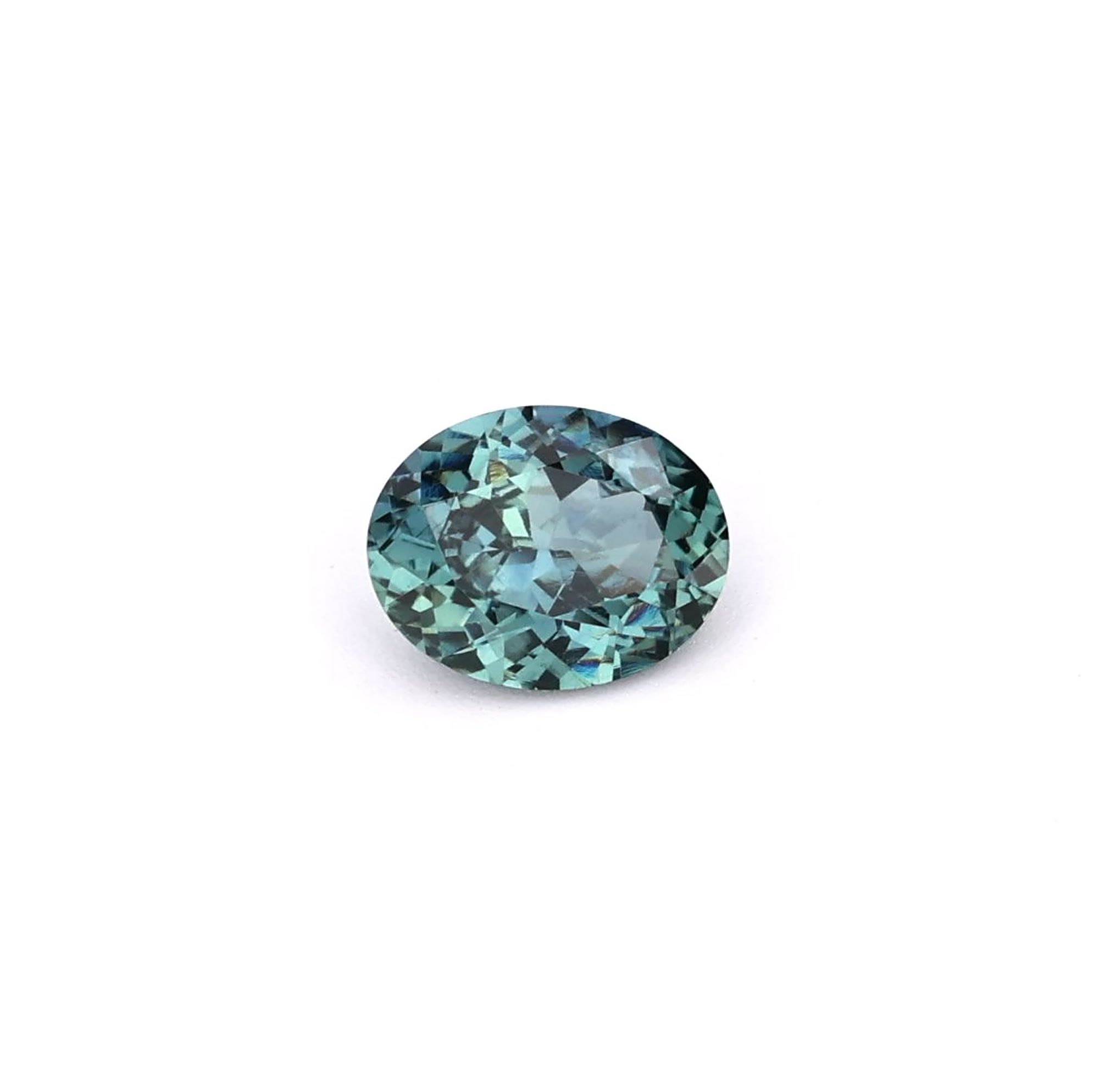 SAPPHIRE FACETED 0.9ct GREEN Blue Green EC UNITEDSTATES HEATED
