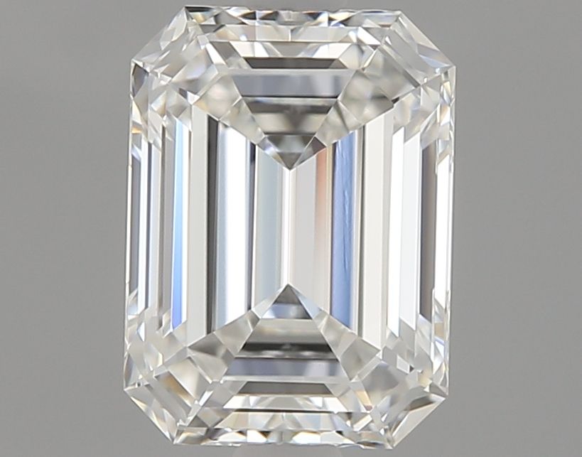 1.3-carat emerald diamond with H color, null cut, and VVS1 clarity.