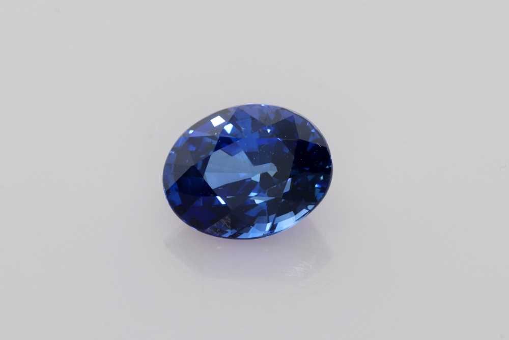 SAPPHIRE FACETED 1.79ct BLUE Vivid BLUE SI SRILANKA HEATED