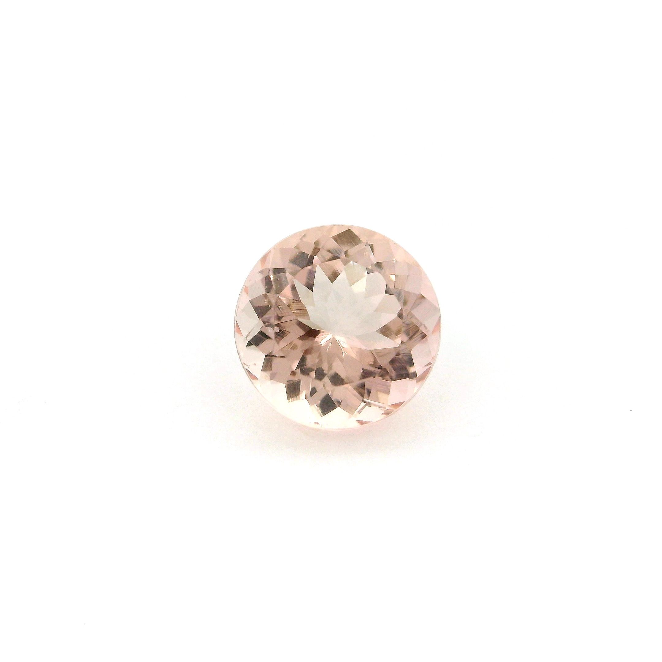 Morganit 3,24 ct, różowy, szlif okrągły