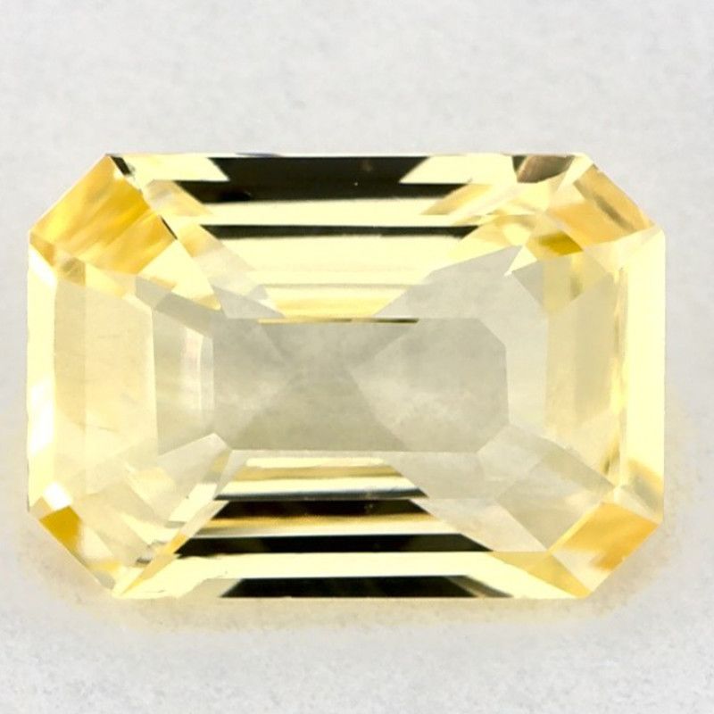 Szafir 1,67 ct, żółty, szlif ośmiokątny