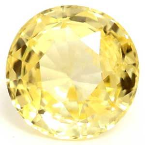 Szafir 1,32 ct, żółty, szlif okrągły