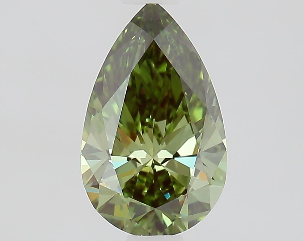 1.01 CT Fancy Vivid Green PEAR