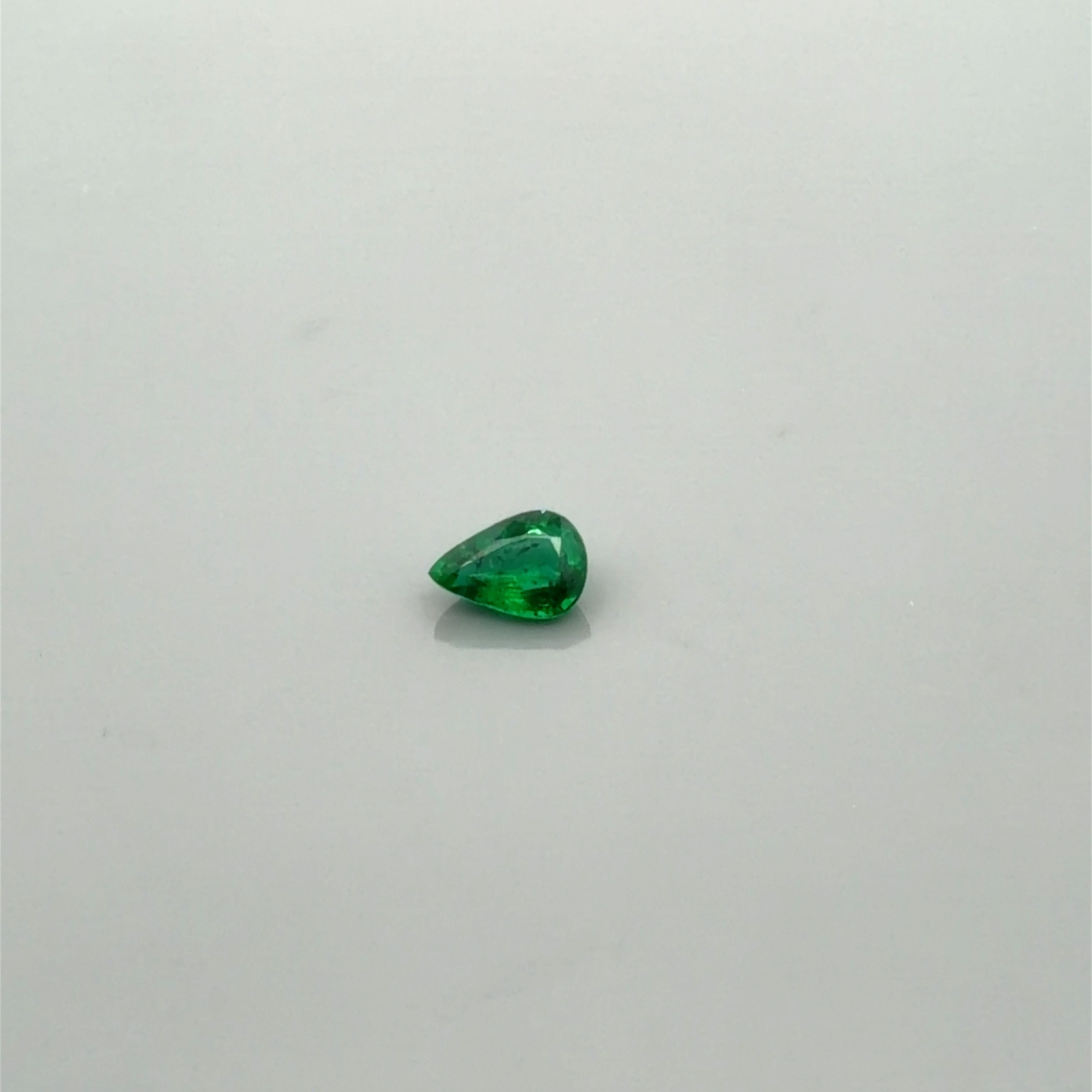 0.59 ct Pear Emerald