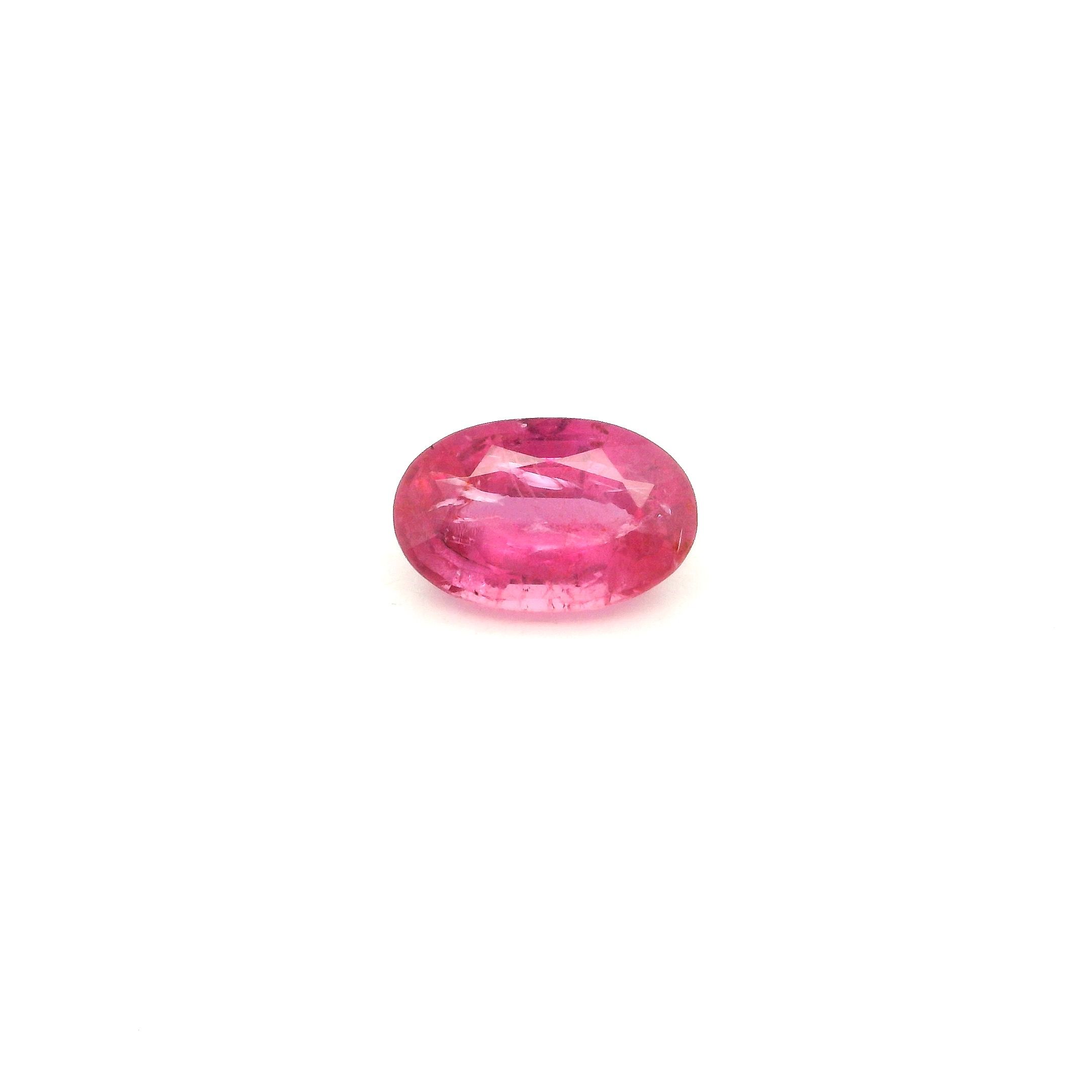 Szafir 1,19 ct, różowy, szlif owalny