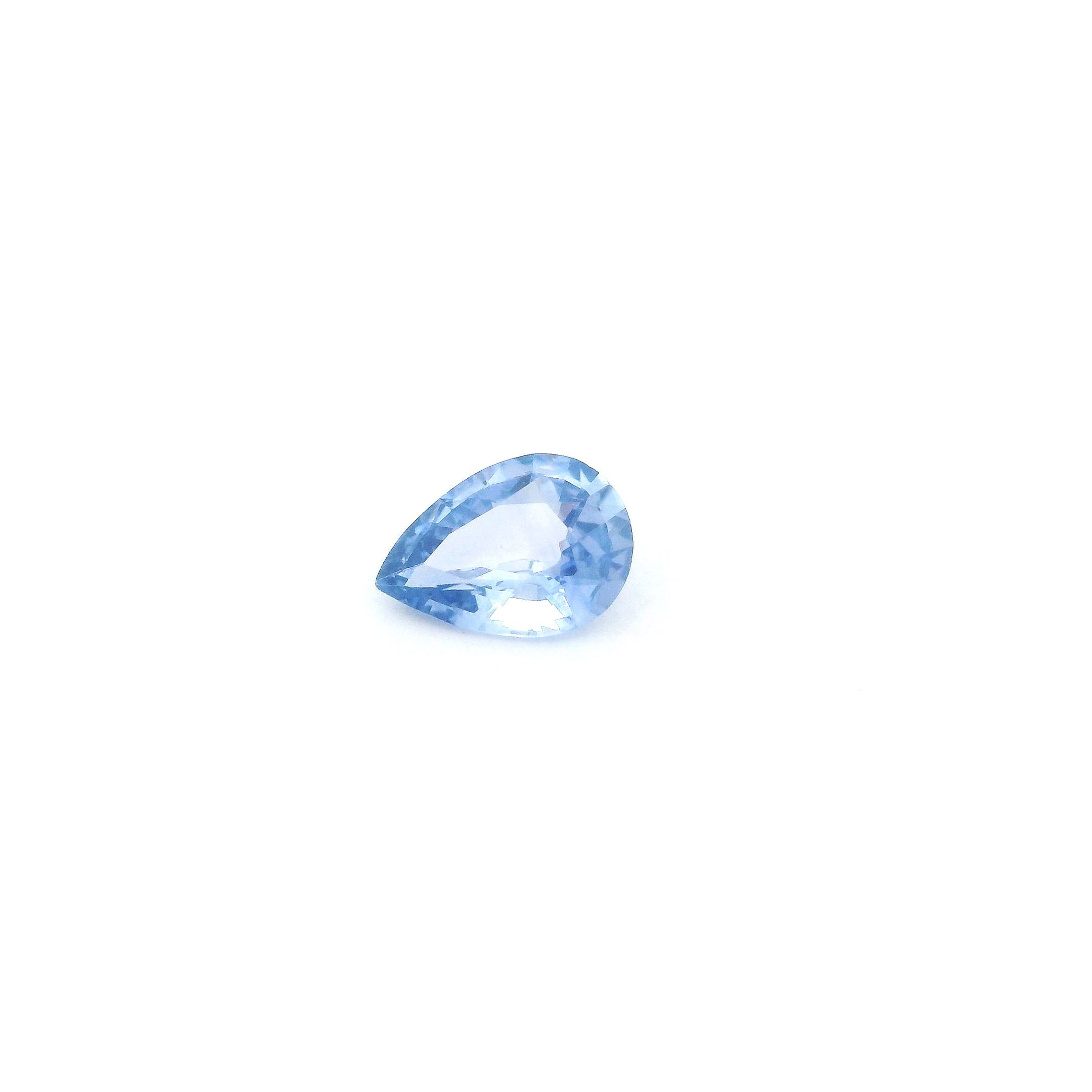 SAPPHIRE FACETED 0.61ct BLUE Light SI SRILANKA HEATED