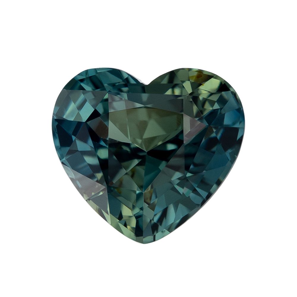 2.54 Carat Teal Heart Sapphire