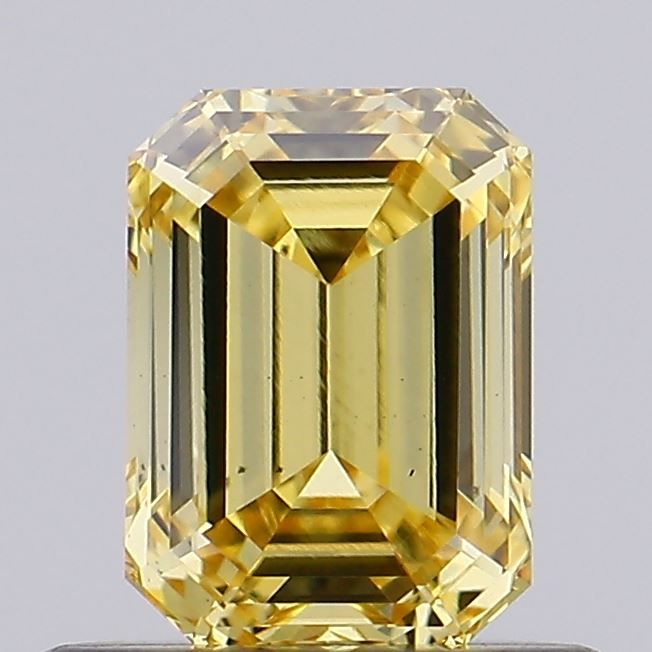 0.67 CT Fancy Vivid Brownish Yellow EMERALD