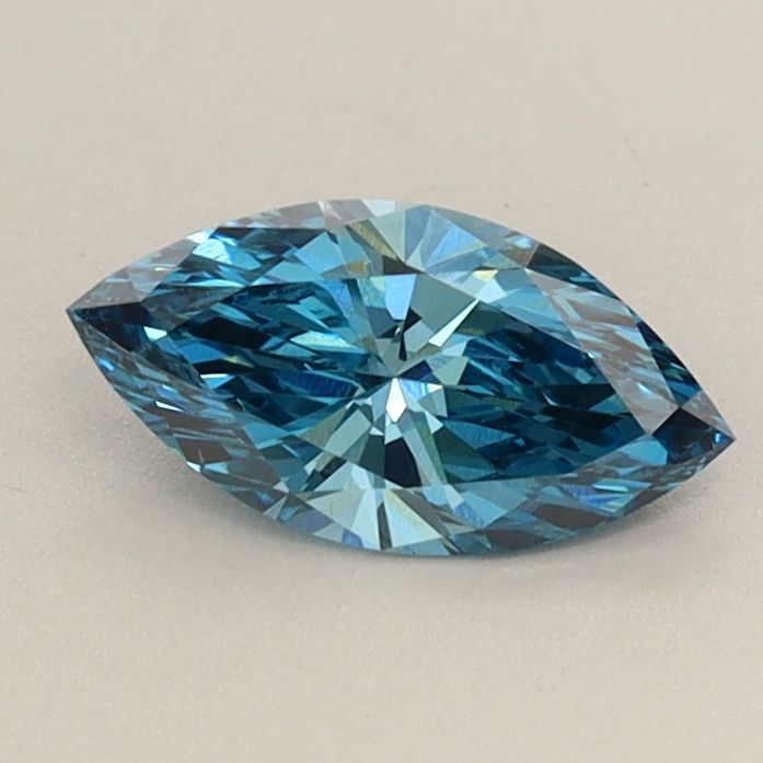 0.59 CT Fancy Vivid Blue MARQUISE
