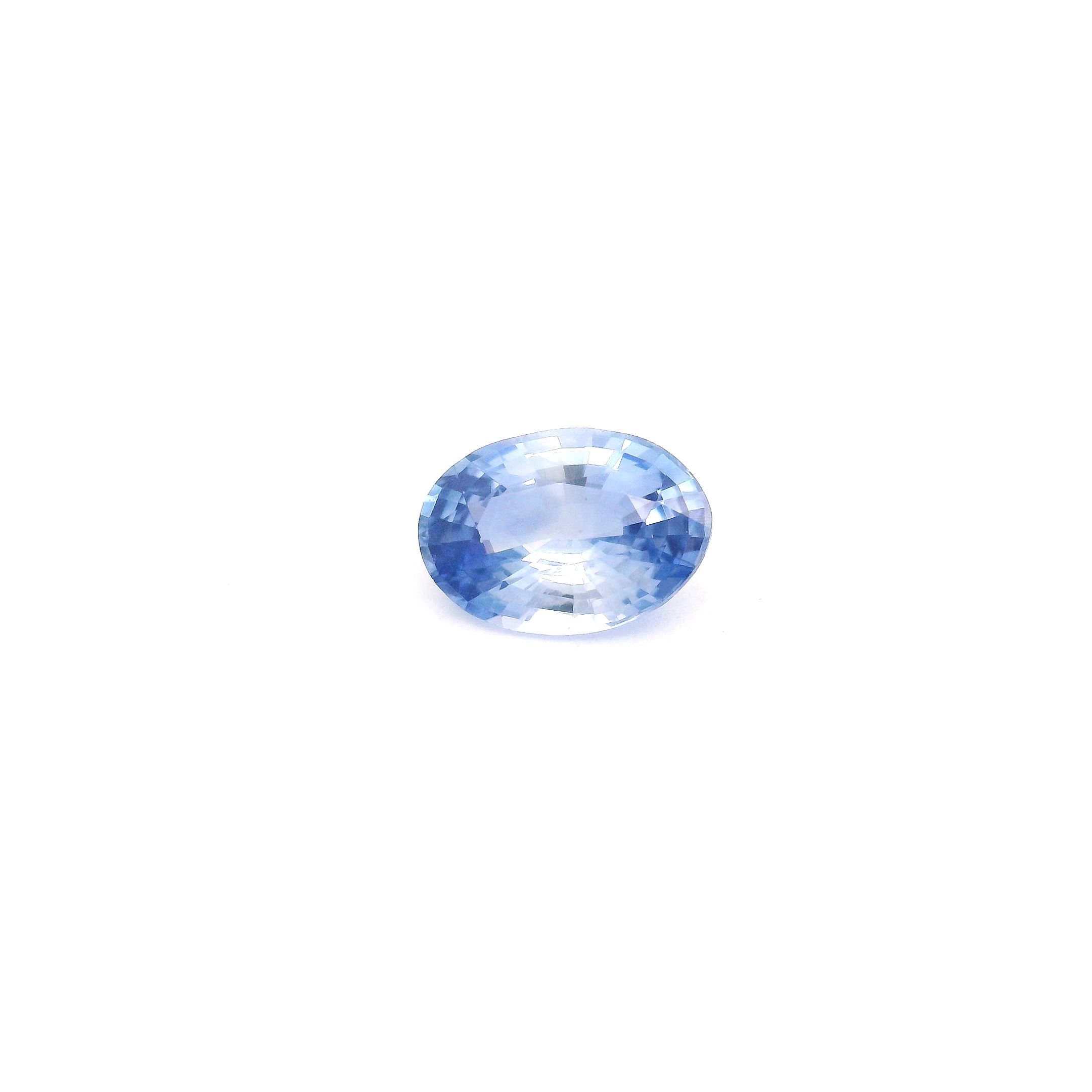 SAPPHIRE FACETED 0.78ct BLUE Medium intense EC SRILANKA HEATED