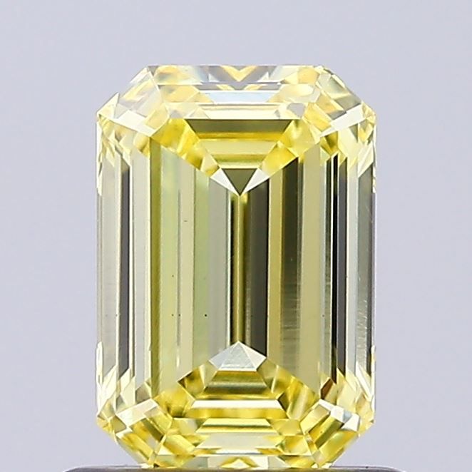 0.88 CT Fancy Intense Yellow EMERALD
