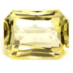 Szafir 1,89 ct, żółty, szlif szmaragdowy