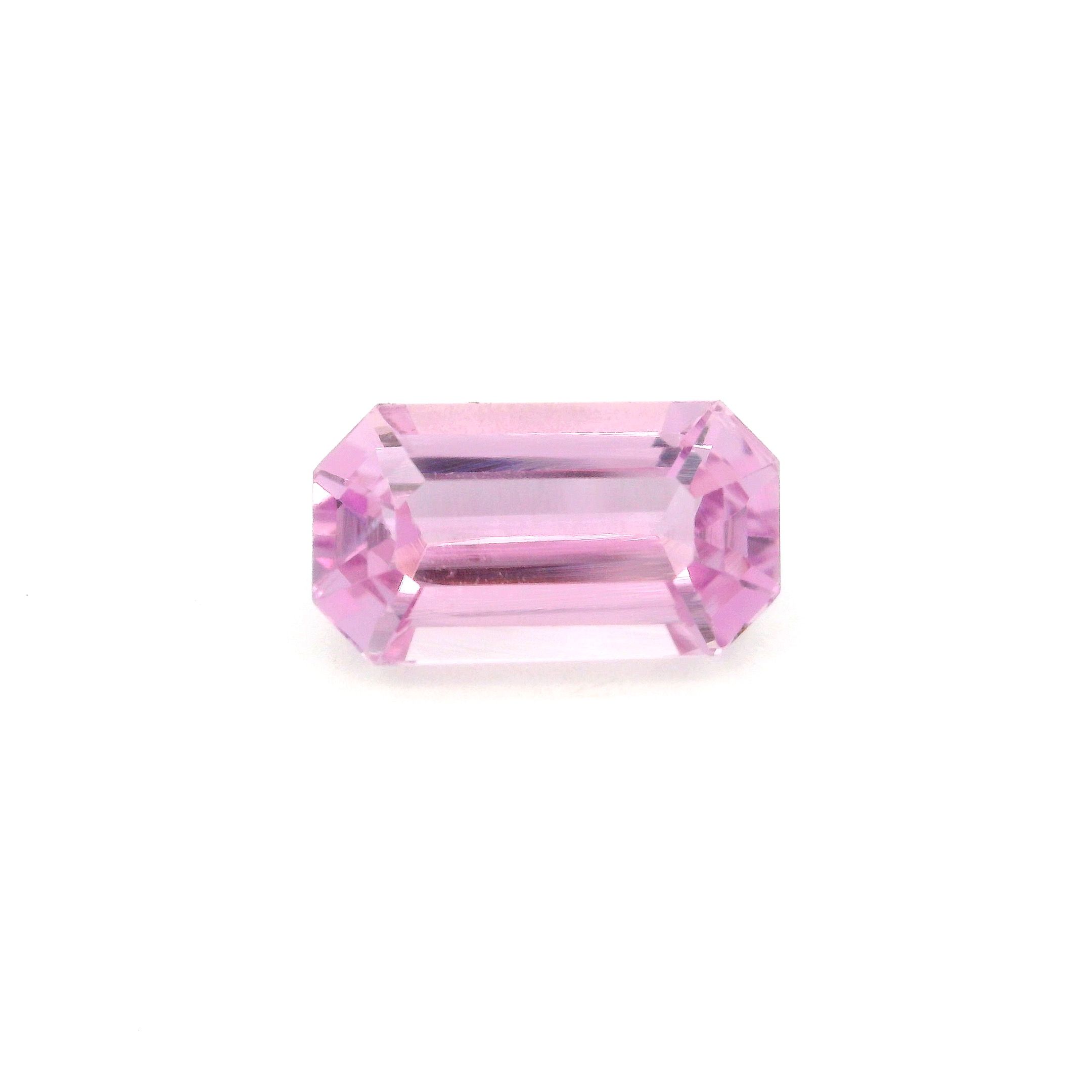 Kunzyt 6,32 ct, różowy, szlif ośmiokątny