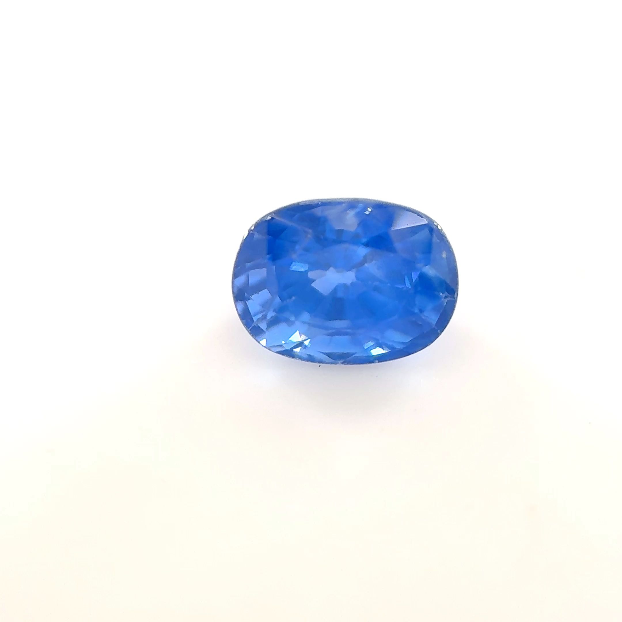 Szafir 1,27 ct, niebieski, szlif owalny
