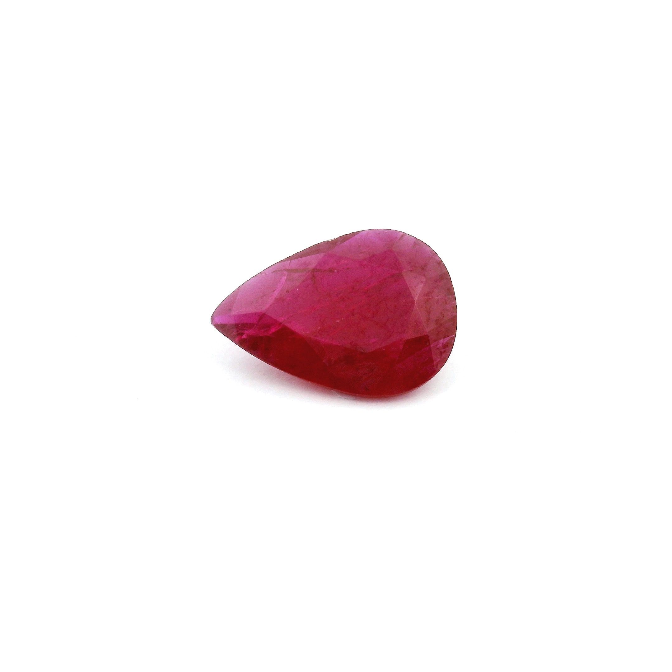 RUBY FACETED 1.14ct RED Medium Intense MI MOZAMBIQUE HEATED