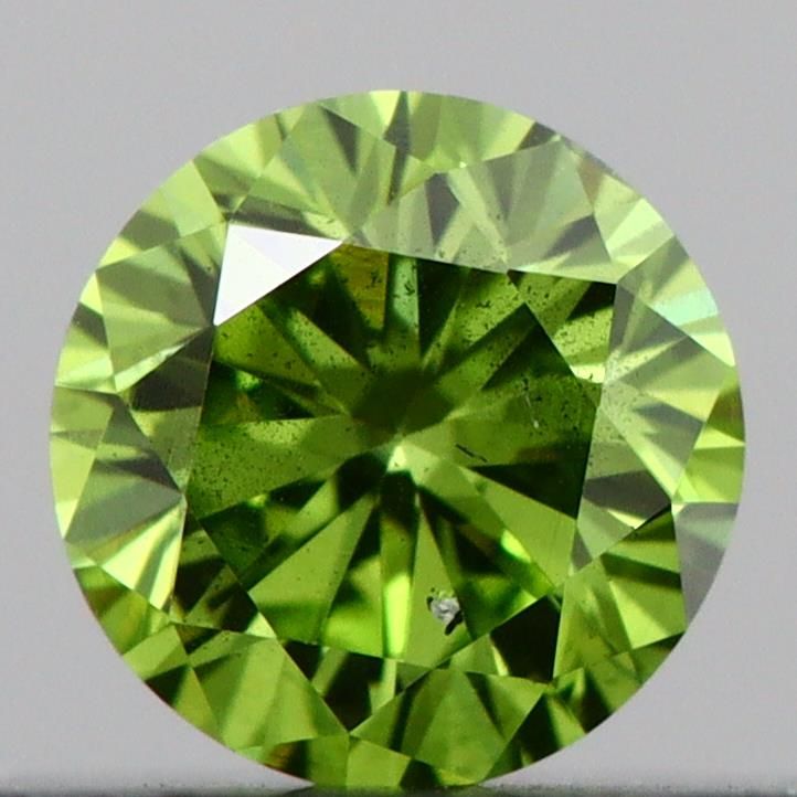 0.19 CT Fancy Vivid Green ROUND