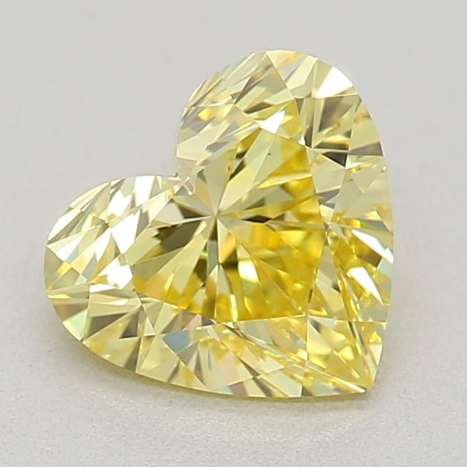 0.73 CT Fancy Intense Yellow HEART