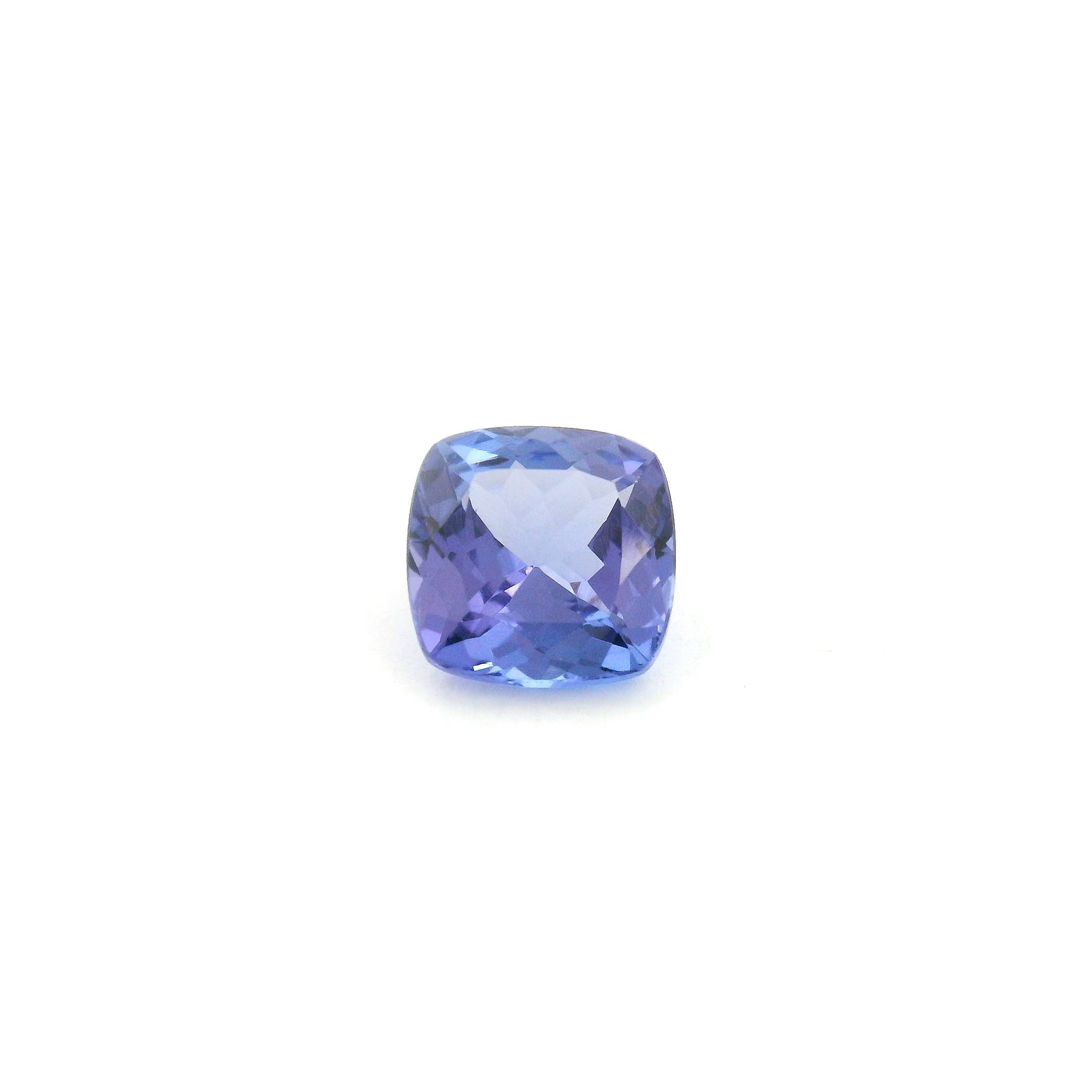 Tanzanit 1,49 ct, niebieski, szlif cushion