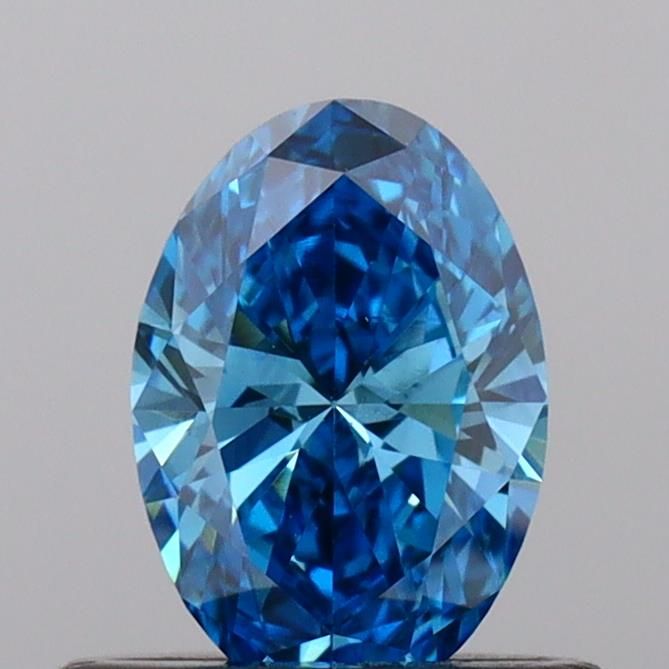 0.53 CT Fancy Vivid Blue OVAL