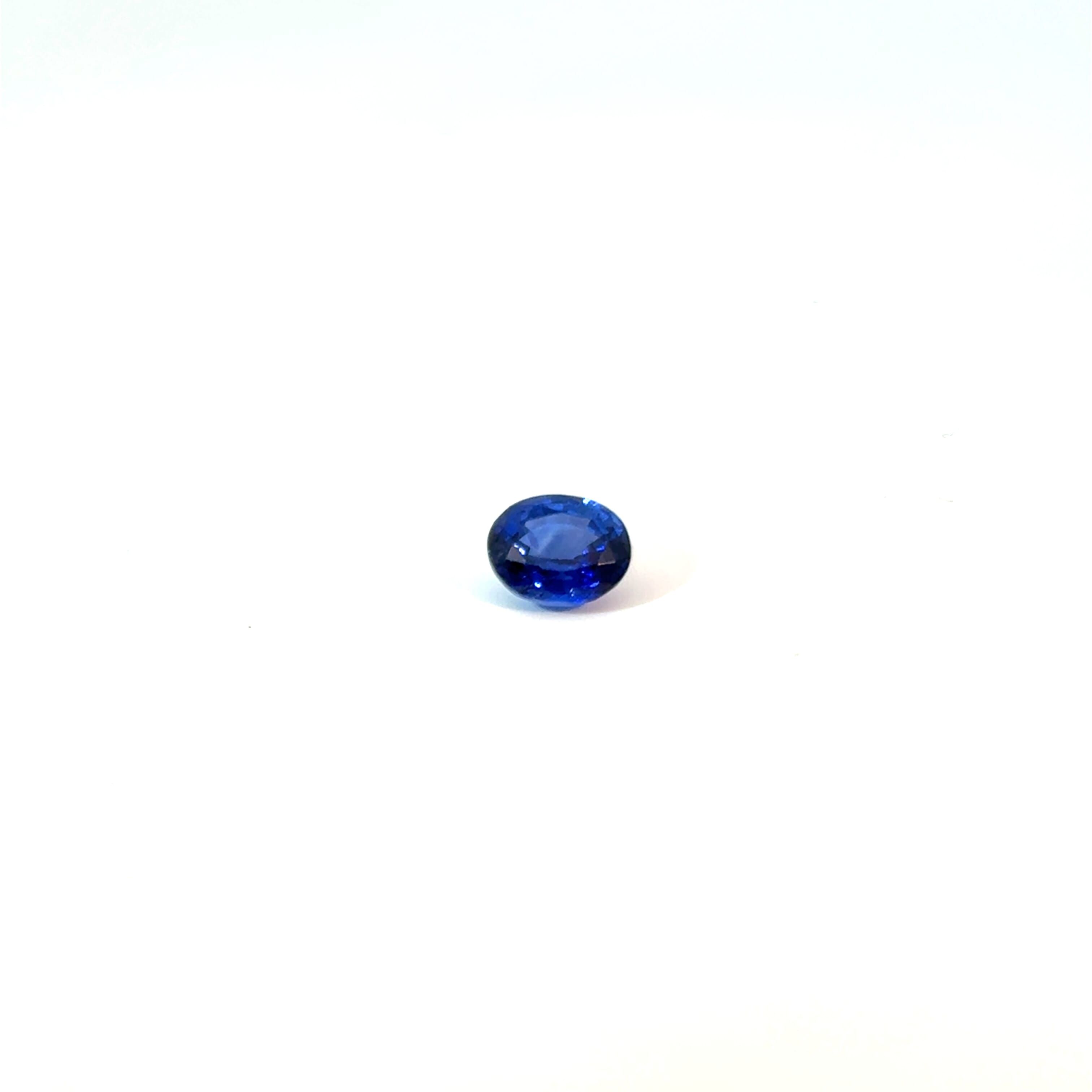 Szafir 1,17 ct, niebieski, szlif owalny