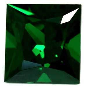 Granat 1,73 ct, zielony, szlif kwadratowy