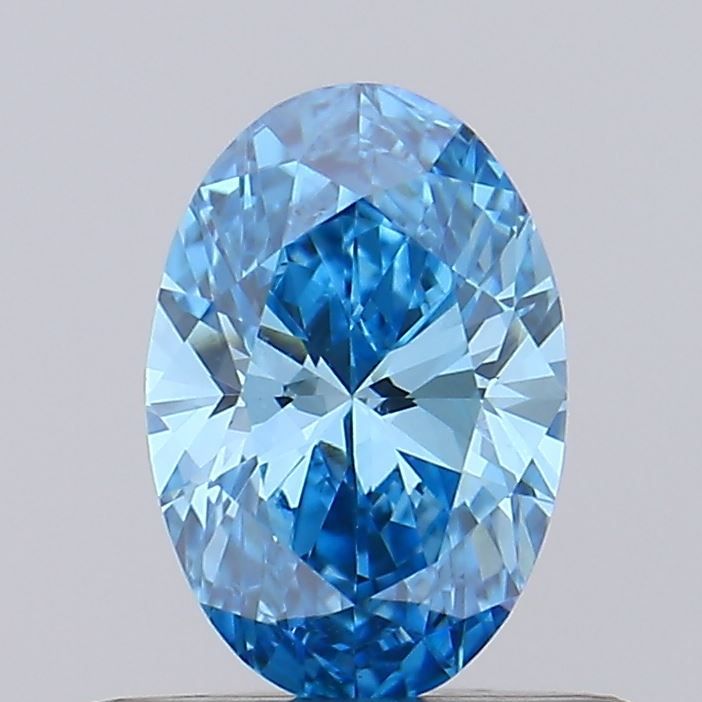 0.41 CT Fancy Vivid Blue OVAL