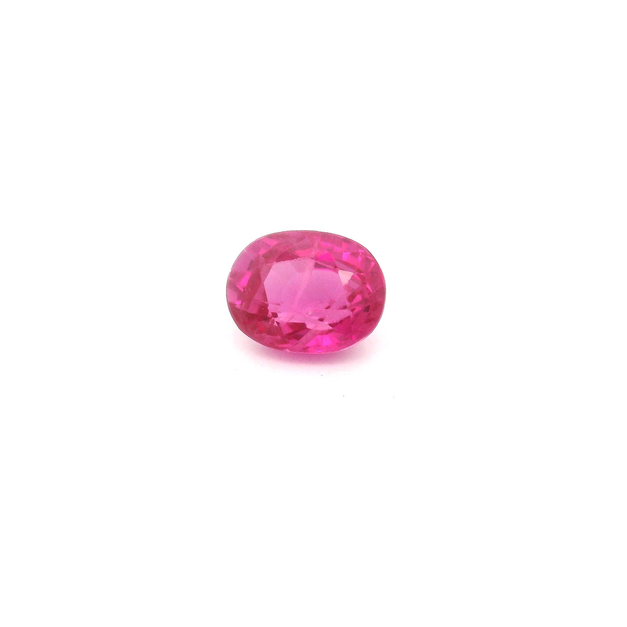 RUBY FACETED 1.02ct RED Medium Intense SI MOZAMBIQUE HEATED