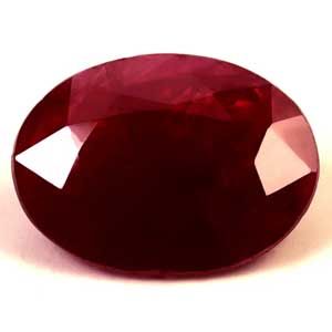 Rubin 2,49 ct, czerwony, szlif owalny