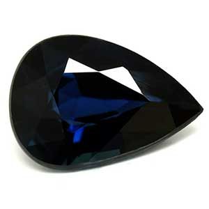 Szafir 1,32 ct, niebieski, szlif gruszka
