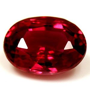 Rubin 1,03 ct, czerwony, szlif owalny