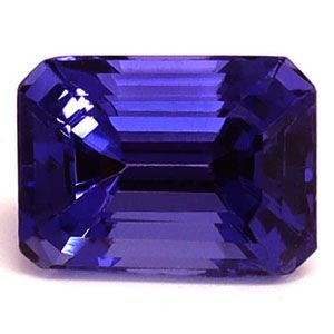 Tanzanit 1,96 ct, niebieski, szlif szmaragdowy