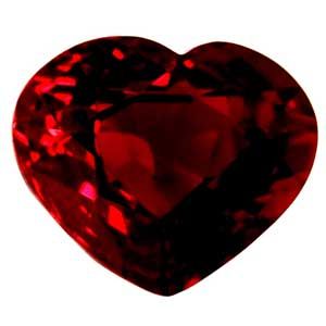 Rubin 2,03 ct, czerwony, szlif serce