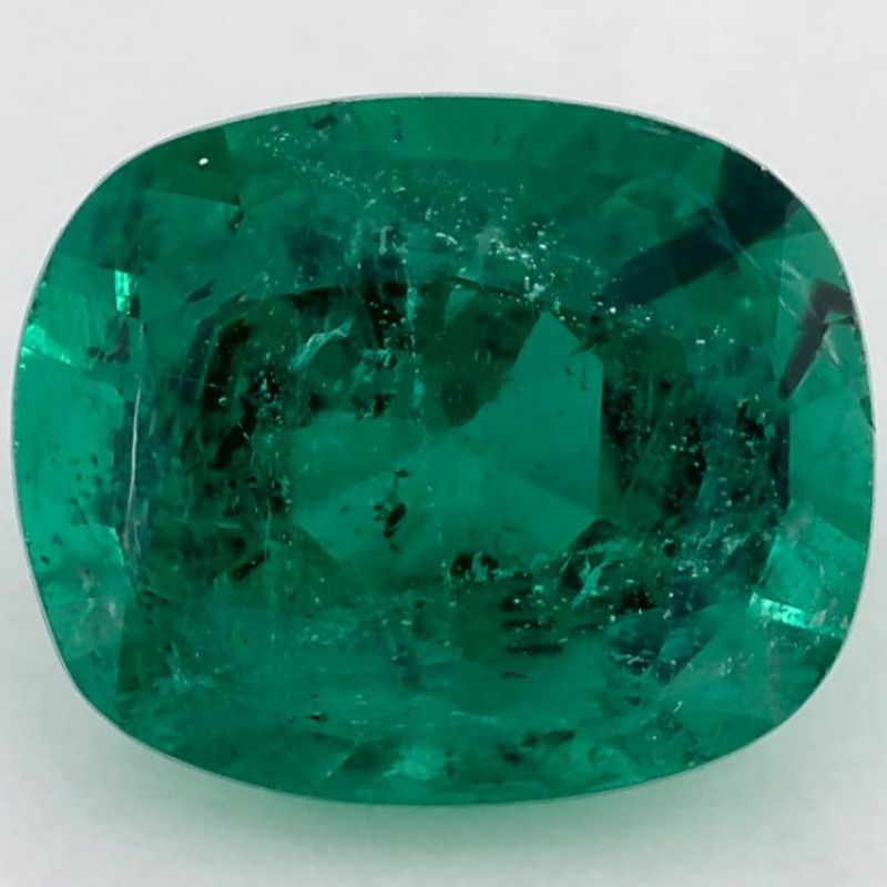 Szmaragd 3,67 ct, zielony, szlif cushion