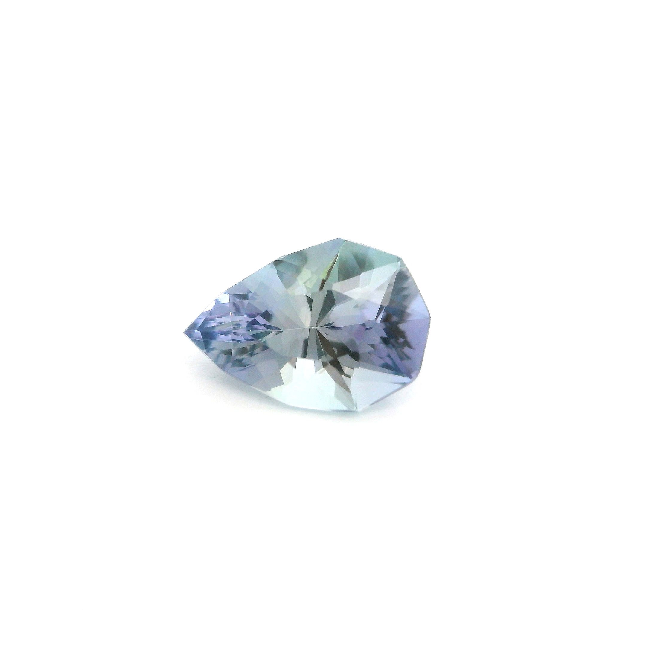 Tanzanit 1,80 ct, niebieski, szlif gruszka