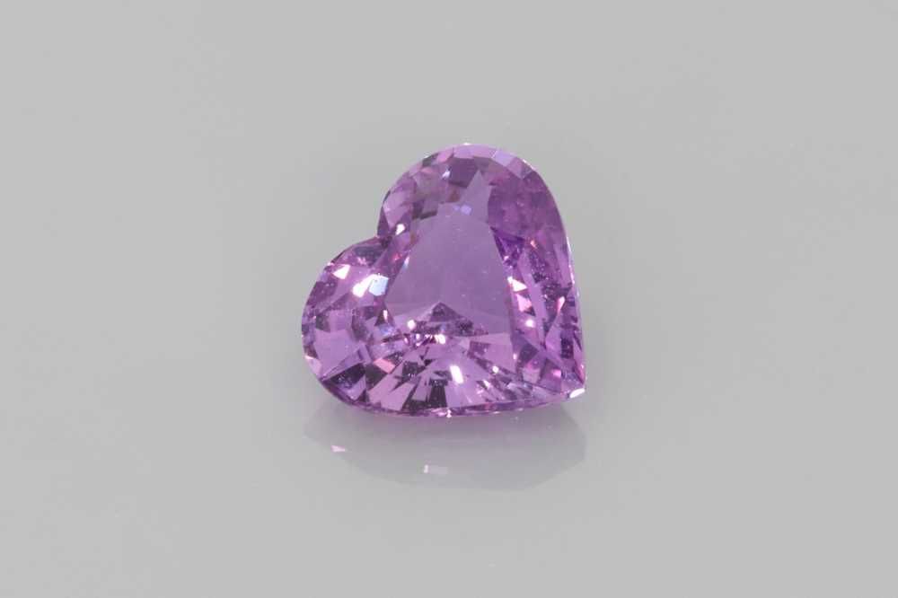 Szafir 1,18 ct, purpurowy, szlif serce
