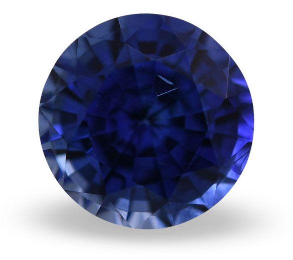 Szafir 1,07 ct, niebieski, szlif okrągły