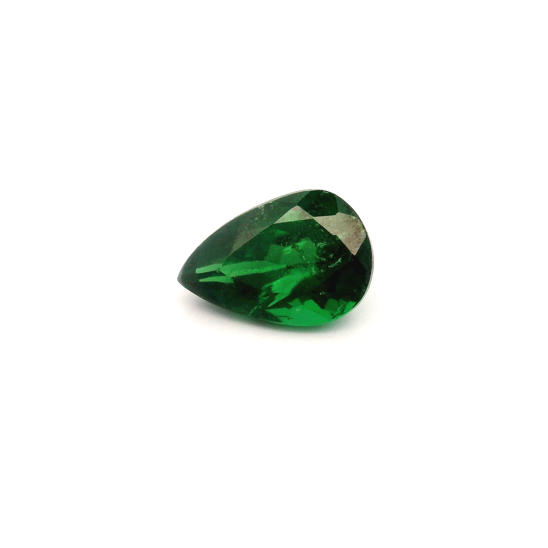 Granat 1,98 ct, zielony, szlif gruszka
