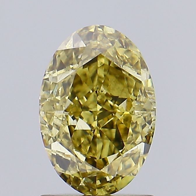 1.29 CT Fancy Gray Yellow OVAL